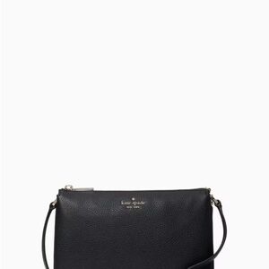 Kate Spade Black Leila Crossbody Bag Sleek Minimalist Design